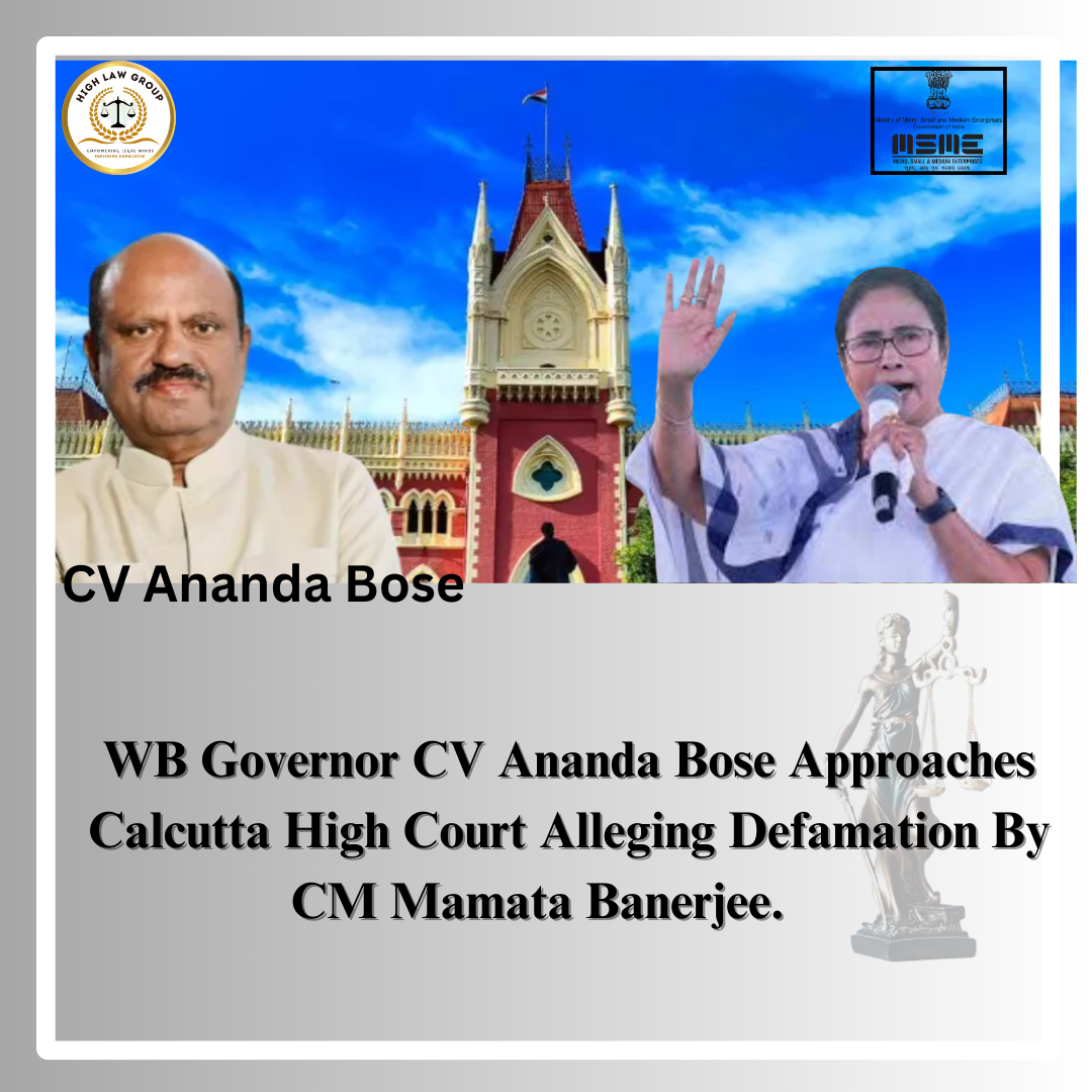 WB Governor CV Ananda Bose Approaches Calcutta High Court Alleging Defamation By CM Mamata Banerjee.